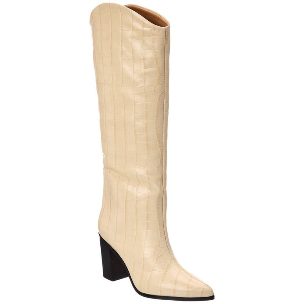 Schutz Maryana Block Leather Boot, White